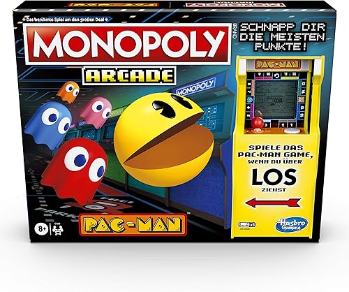 Miniatura 3 de Monopoly Arcade Pac-Man, juego de mesa Monopoly para niños mayores de 8 años, incluye máquina de banco y arcade