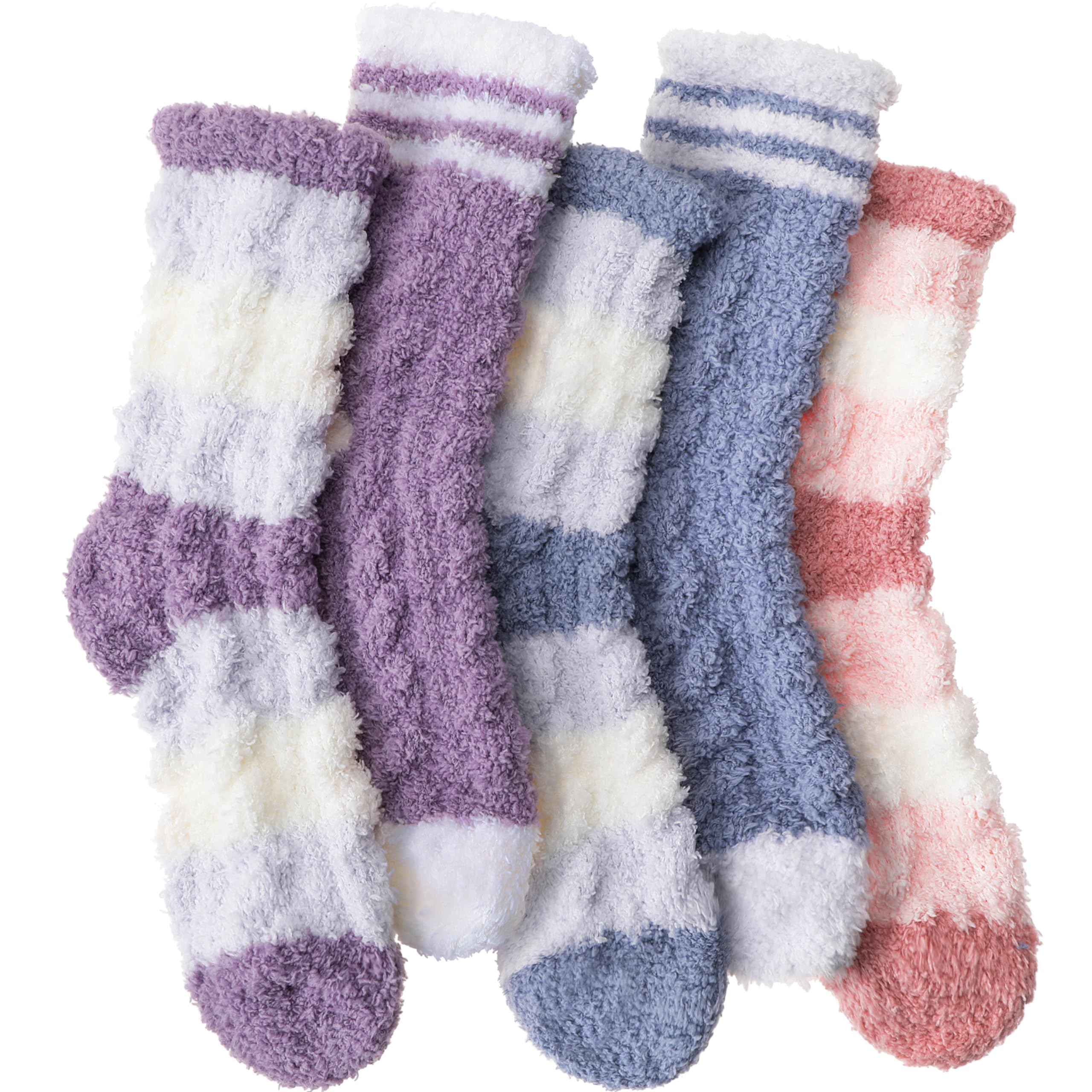 KASTWAVEKASTWAVE Women Fluffy Socks Slipper Bed Comfy Fleece Cabin Plush Warm Sleep Soft Cosy Winter Socks