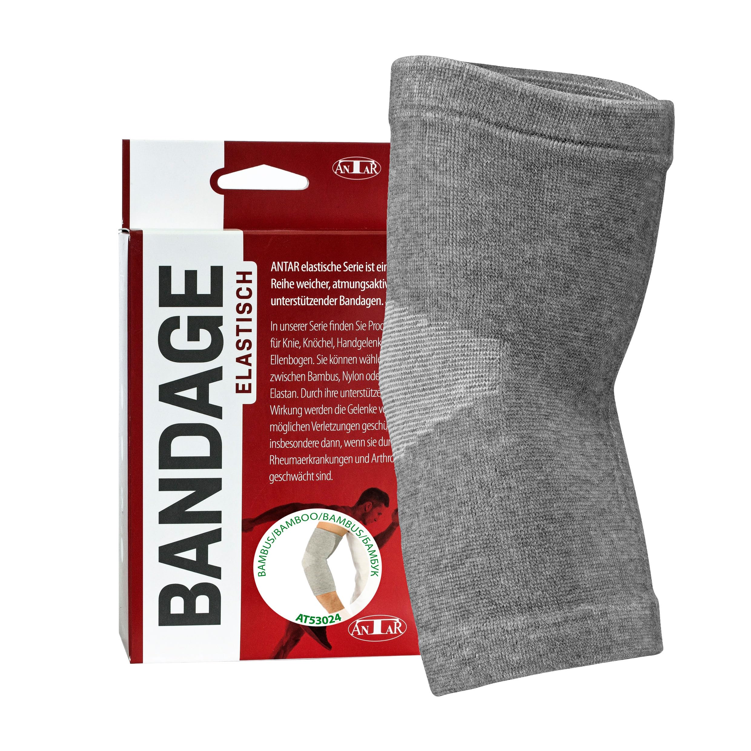 Antar Ellenbogenbandage aus Bambusviskose, Mittel, Schwarz, 40 g