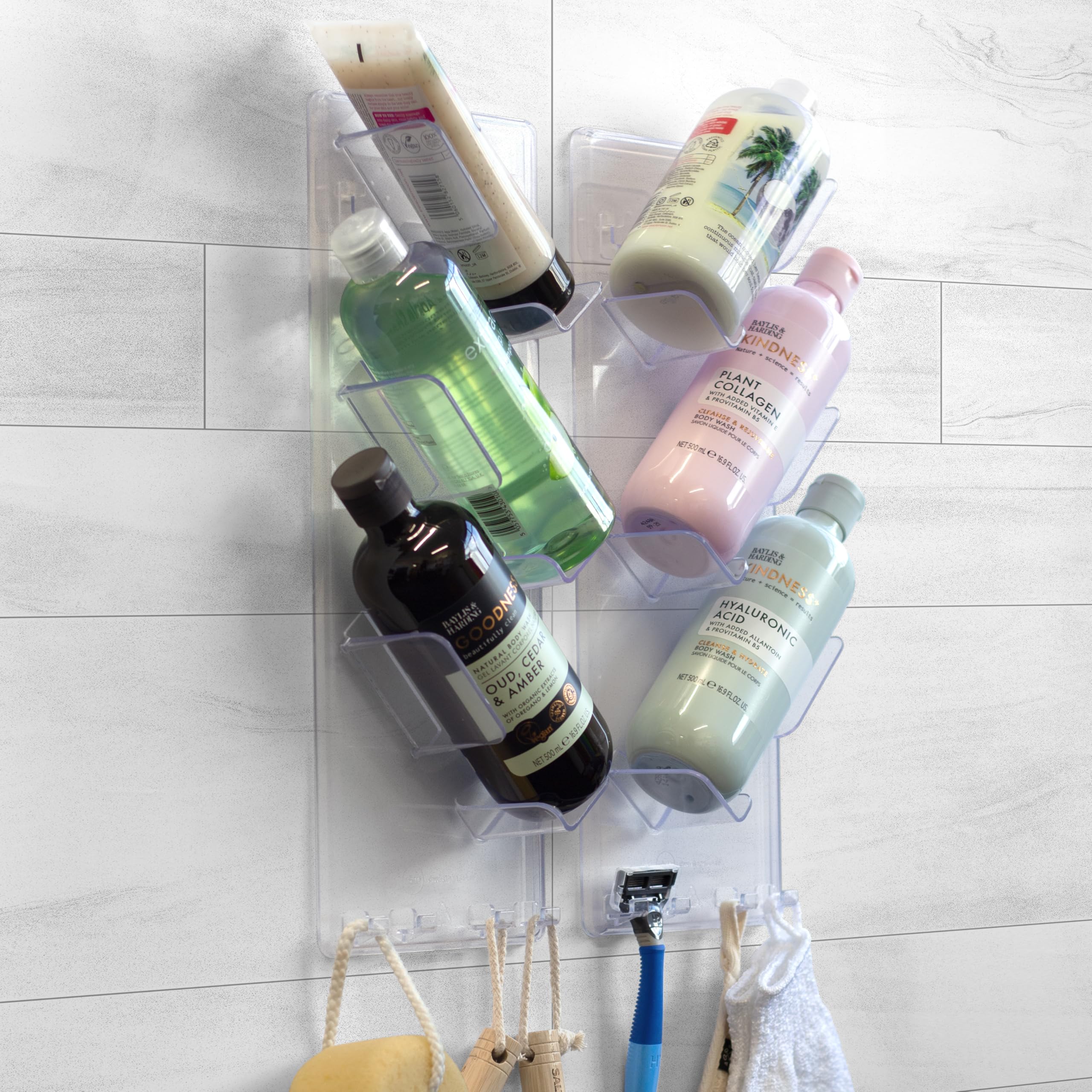 S.B.Weston Shower Caddy 3XL (2 Pack), Rustproof, No Drilling, No Suction Cups - Image 2