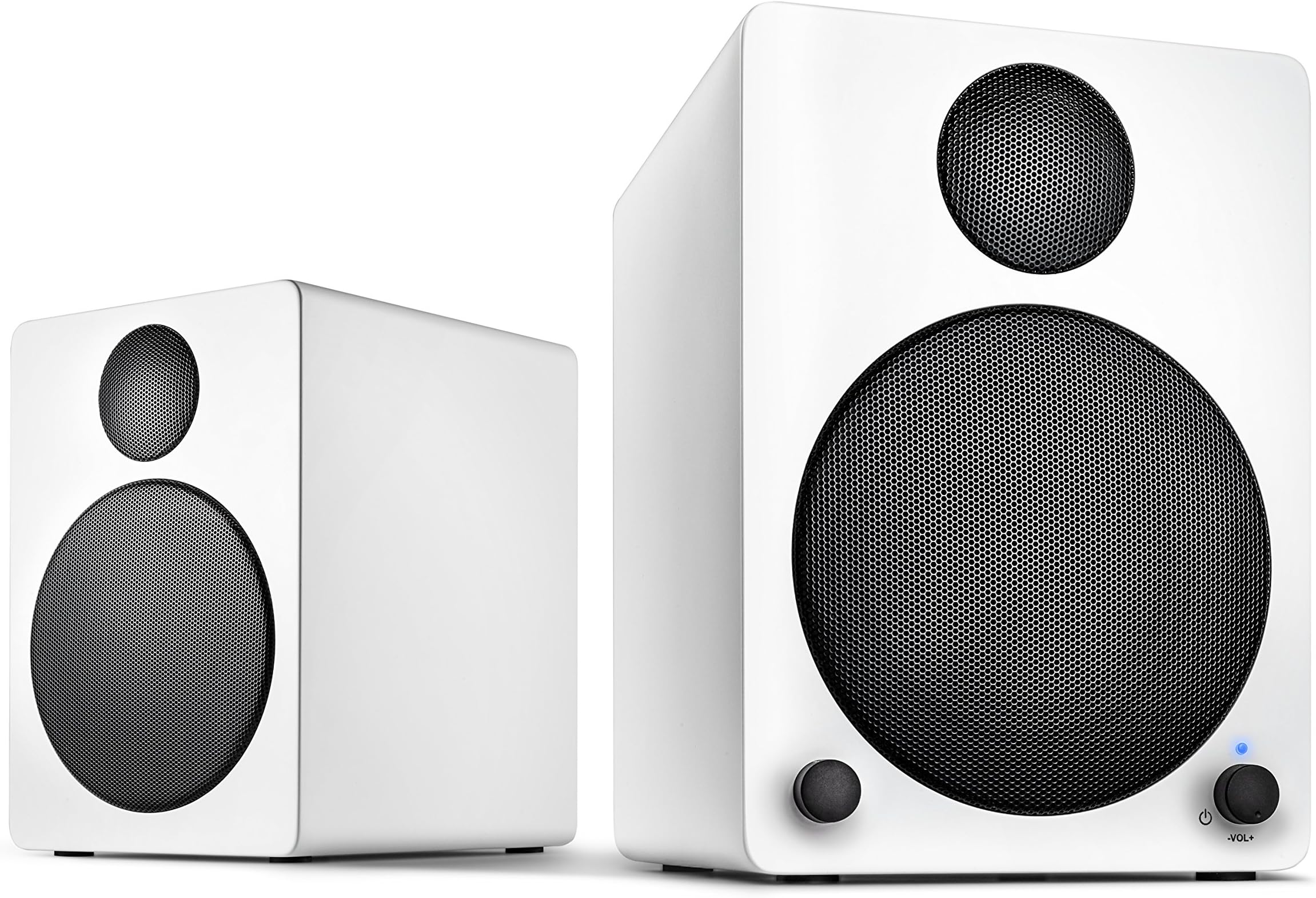 wavemaster CUBE white - 2.0 Bluetooth Bookshelf Speaker System (50 Watt) for smartphones, tablets TV, MP3 / UK version (66326)