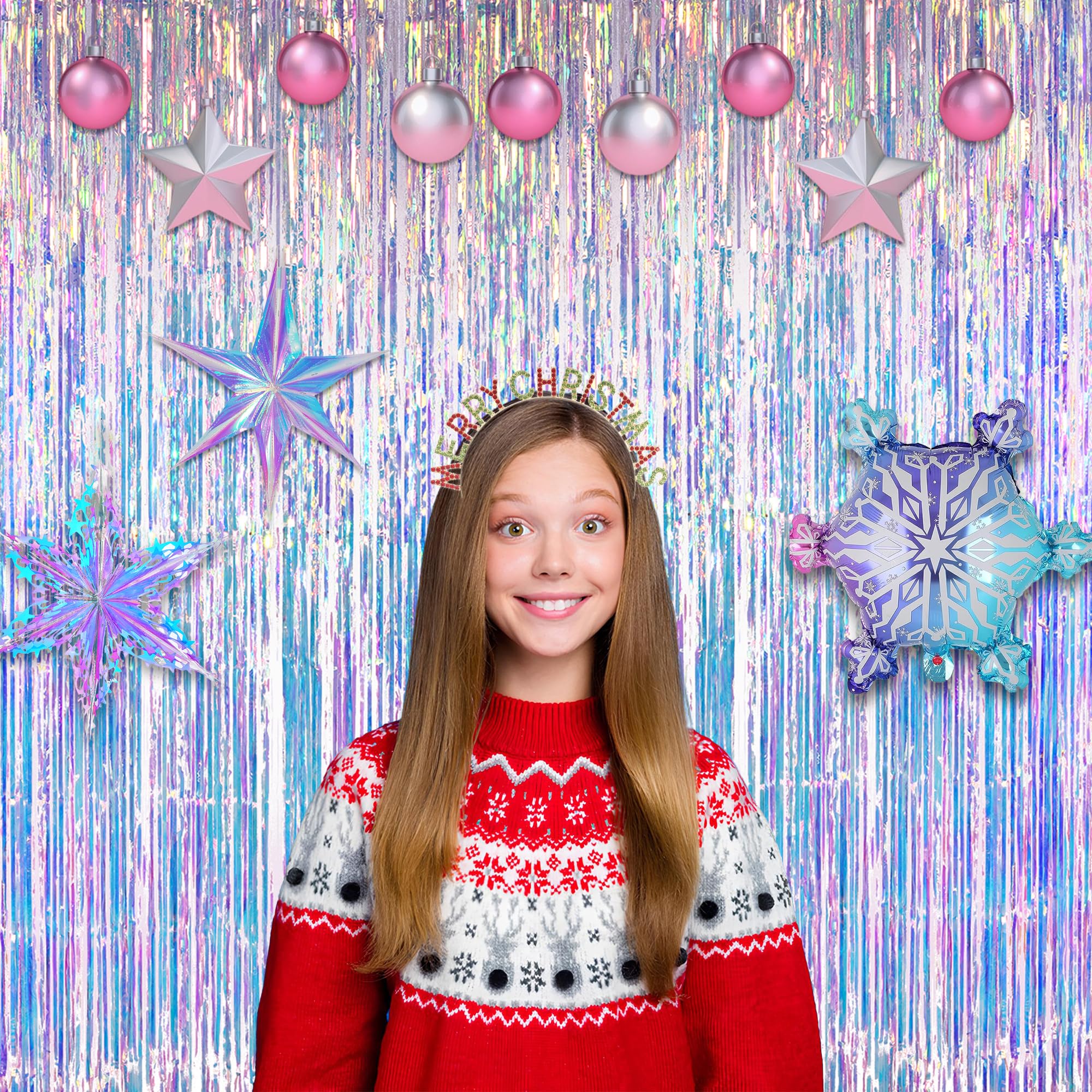 Iridescent Party Backdrop - Mermaid & Euphoria Decorations -3 Iridescent Party Backdrop - Mermaid & Euphoria Decorations -3