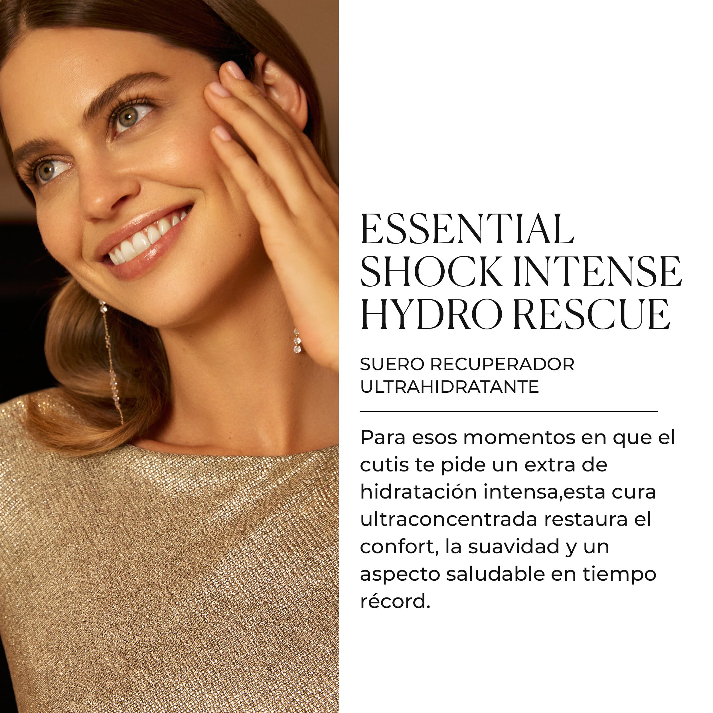 Natura Bissé Essential Shock Intense Hydro Rescue | Sérum Reparador Hidratante con AquaMagnet, Niacinamida, Aloe Vera, Pantenol y Vitamina E | 7 Ampollas de 1.5 ml