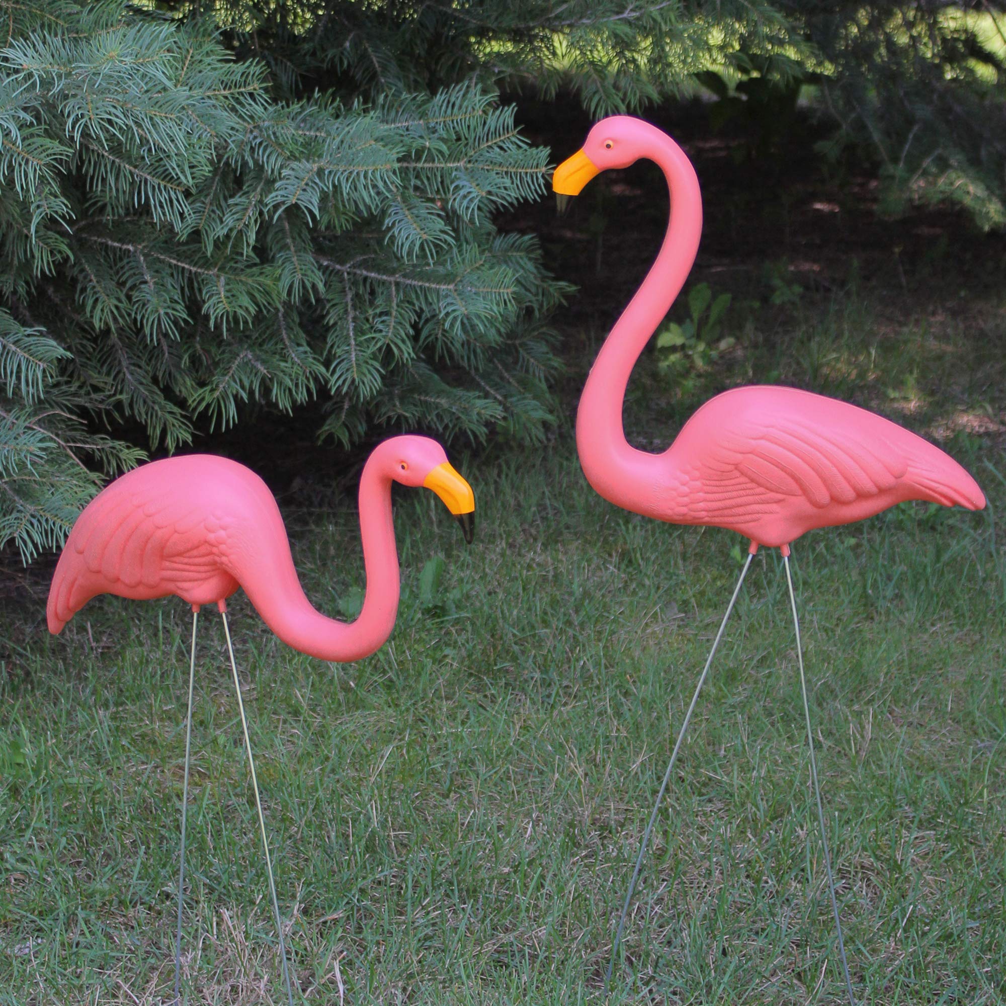Northlight Set of 2 Tropical Pink Flamingo Outdoor Lawn Stakes 33