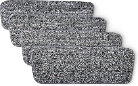 Amazon Basics Washable Replacement Mop Pads for Dry & Wet...