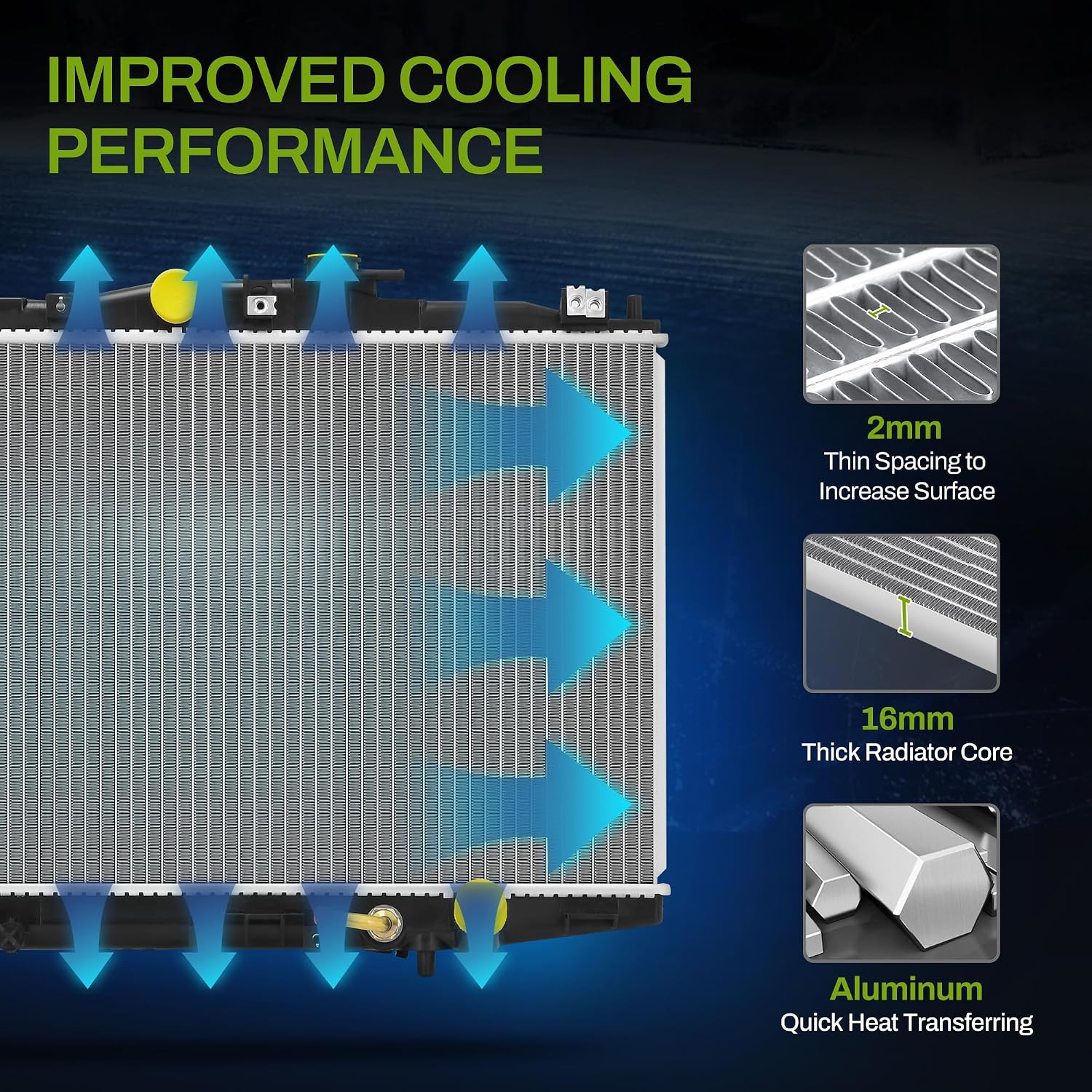 AUTOSAVER88 Radiator Compatible with Accord Aluminum Radiator ENG F23A1/A4/A5, 19010PAAA51, 19010PAAA53, 19010PAAA03