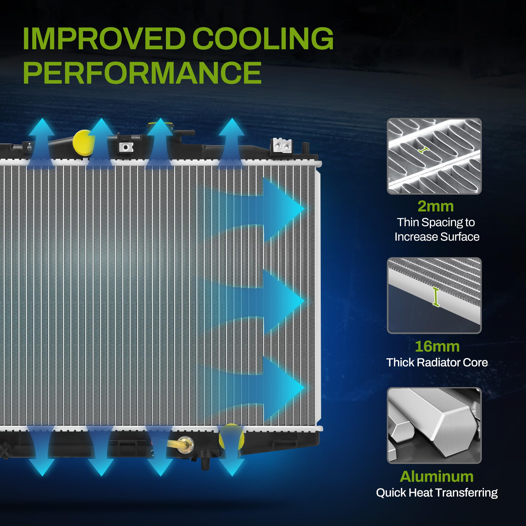 Amazon.com: AUTOSAVER88 Radiator Compatible with Accord Aluminum