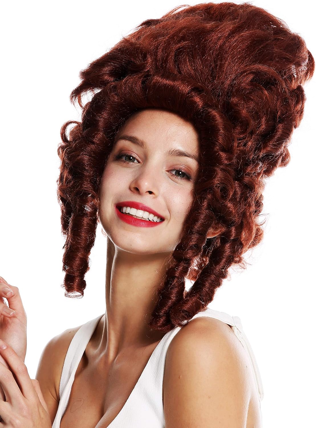 WIG ME UP - VK-38-130 quality women's wig theatre cosplay baroque Pompadour Marie Antionette countess noble woman copper red