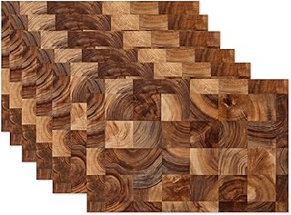 Vintage Wood Grain Placemats Set of 6,Barn Wooden Waterproof Heat Resistant Dining Table Plate Mat for Home Kitchen Dining Table 12x18Inch