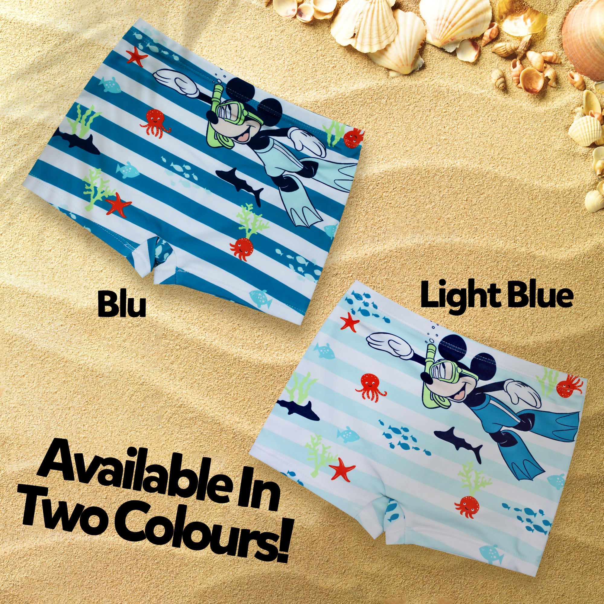 Disney Mickey Mouse, Boxer Maillot De Bain Bébé Garçon (Bleu Clair,3 Ans)