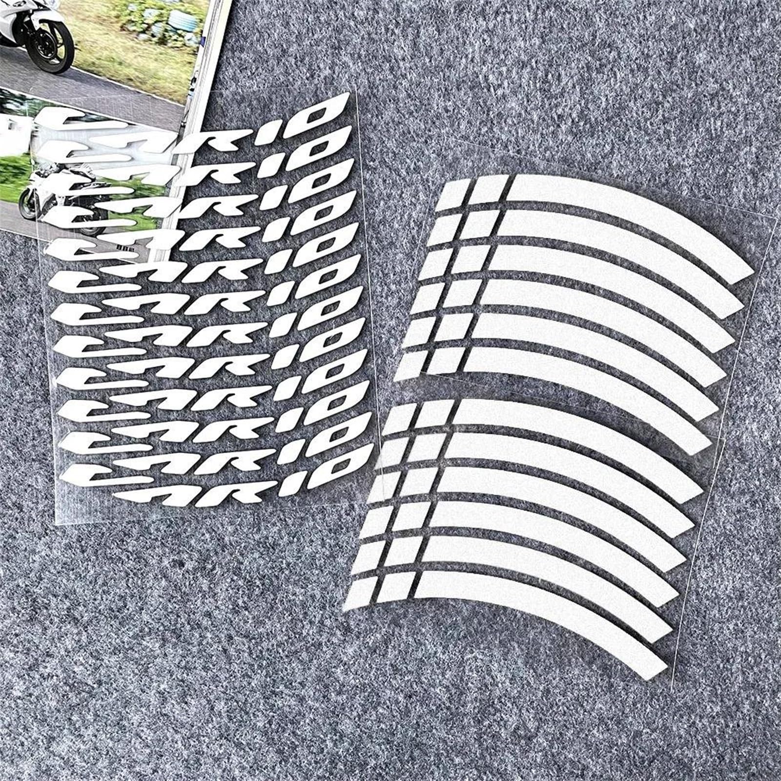 Felgenrandaufkleber Motorrad-Roller-Felgenaufkleber, Reflektierendes Radnabenstreifenband, Aufkleberzubehör Für Vario 125 Vario 150 Radaufkleber(Farbe 11)