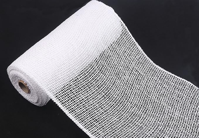 YYCRAFT Deco Mesh Flexrohr 8 Mm X 22,9 M – Silber, Dehnbar Für Bastelprojekte