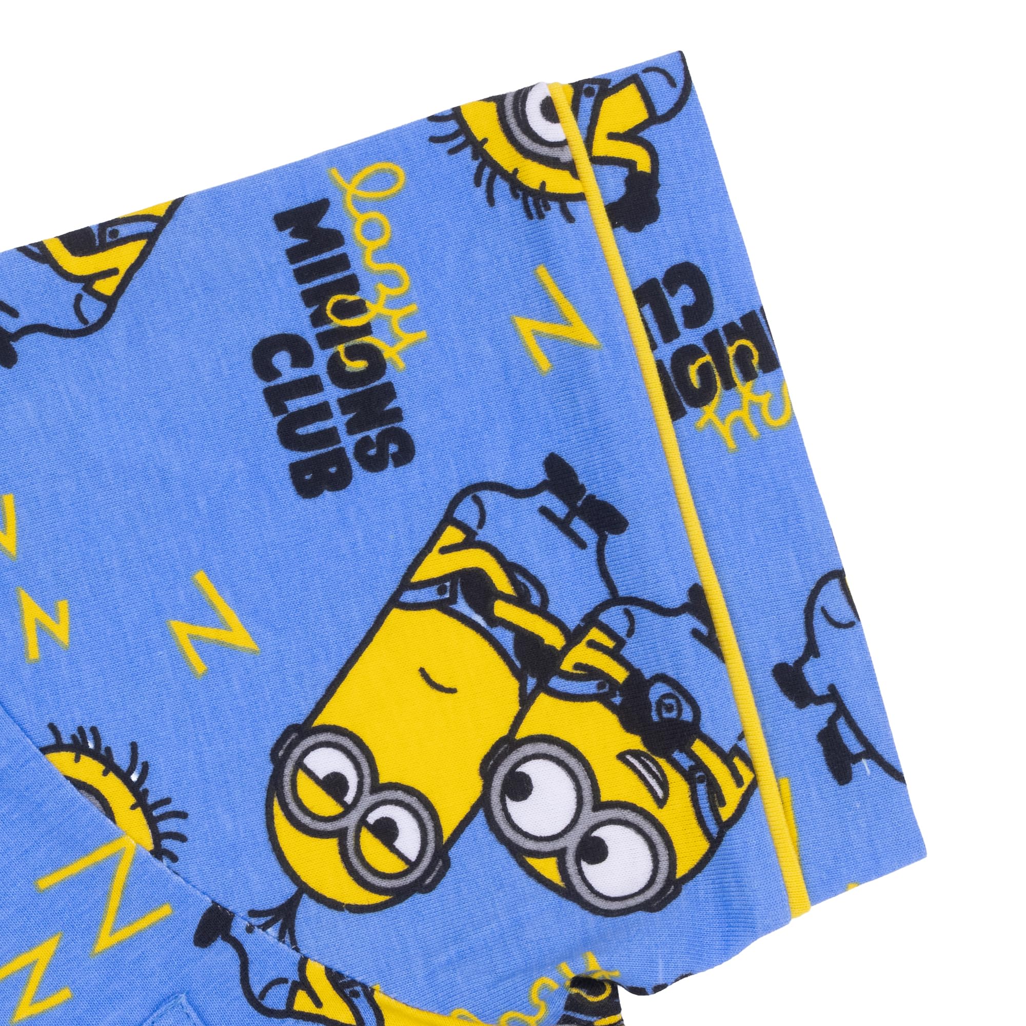 Minions, Cattivissimo Me/Despicable Me, 100% Cotone con Bottoni Pigiama a Maniche Corte, Blue, Blu