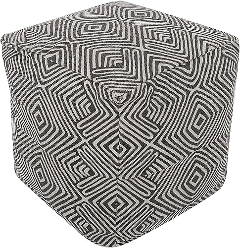 Miniatura 25 de REDEARTH · Puf otomano sin rellenos, con textura, cubo de almacenamiento, puf, reposapiés para sala de estar, dormitorio, guardería, habitación de