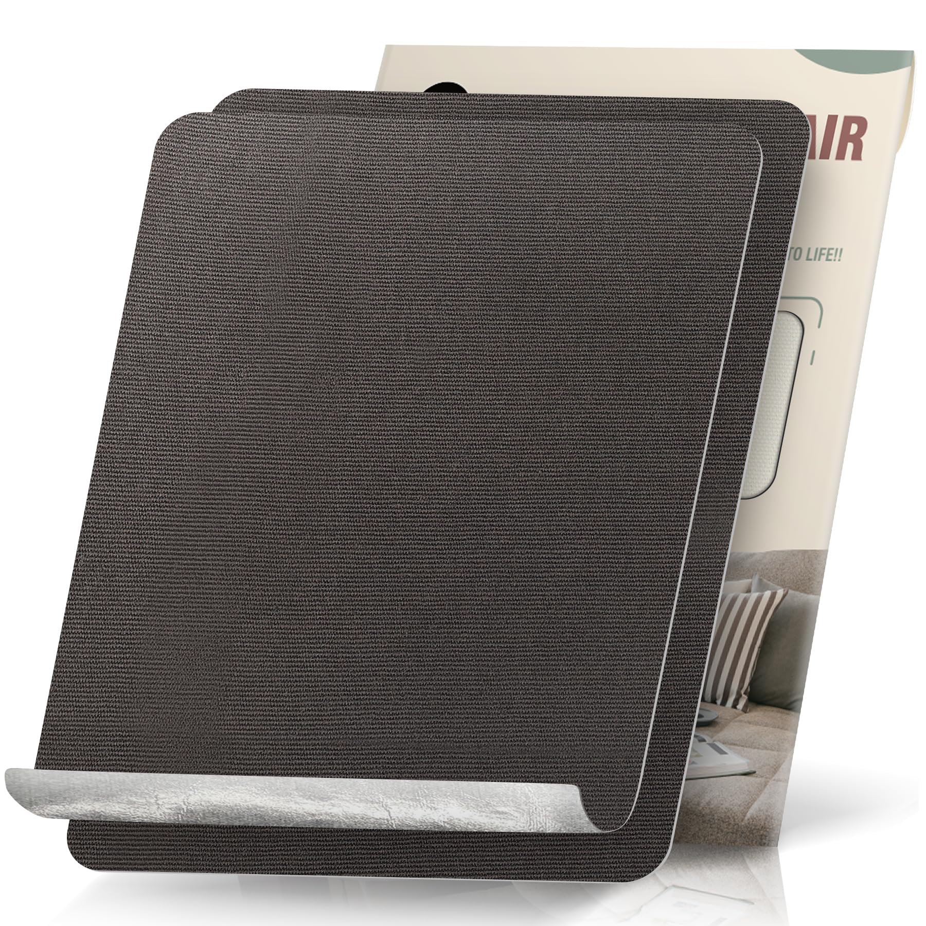 OAZ 2 Pieces 23x28 cm Canvas Repair Patches Fabric Patch Self-Adhesive Canvas Repair Tape Waterproof Outdoor Gear Repair Patch Kit for Boat Cover Tent Awning Sun Shade Sofa Lounge Chair Black Gray