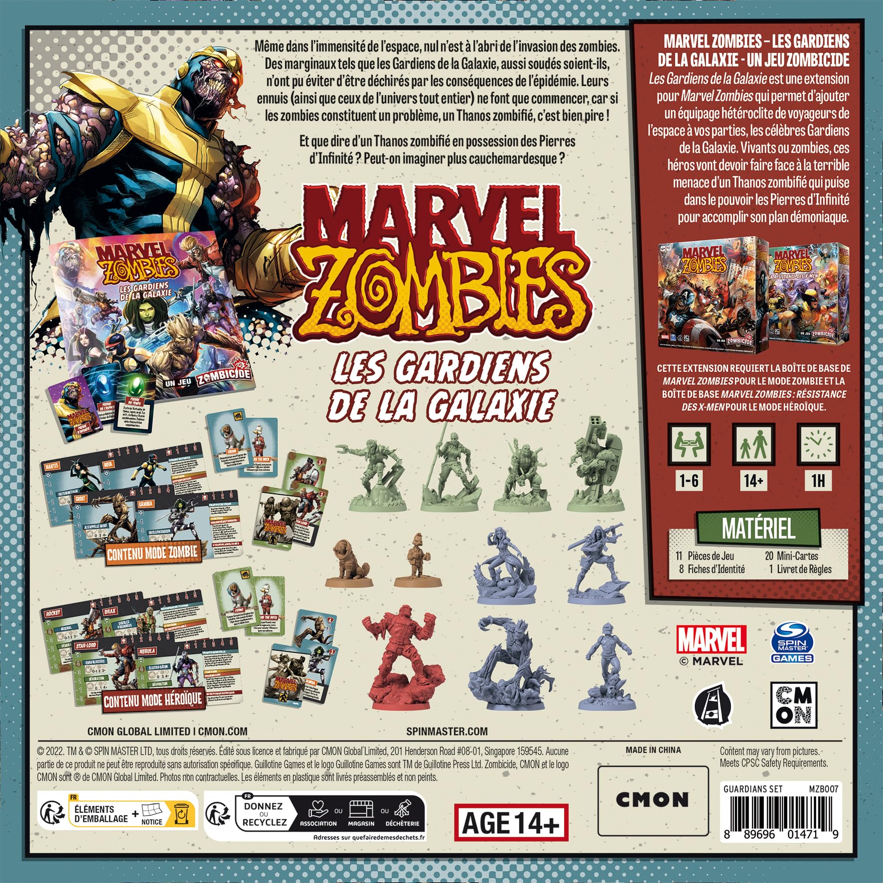 Asmodee - Cmon - Marvel Zombies Extension : Les Gardiens de la Galaxie