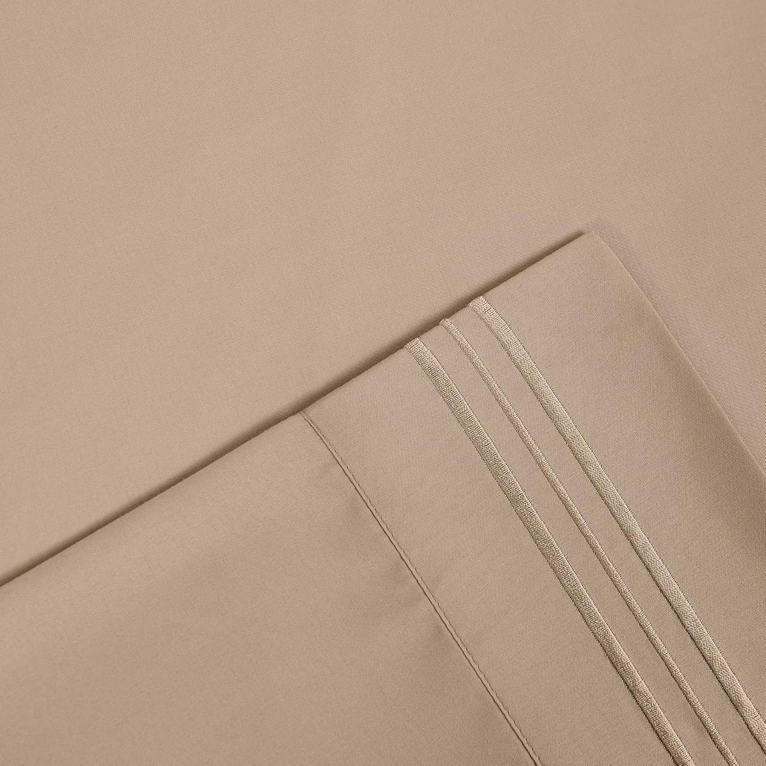 Modern Threads 6-Piece Bed Sheet Set - Deep Pocket, Soft Brushed Microfiber Sheets, Cool & Breathable for Mattress Up to 21 Inches, Includes 4 Pillowcases, Flat & Fitted Sheets, Cream Queen