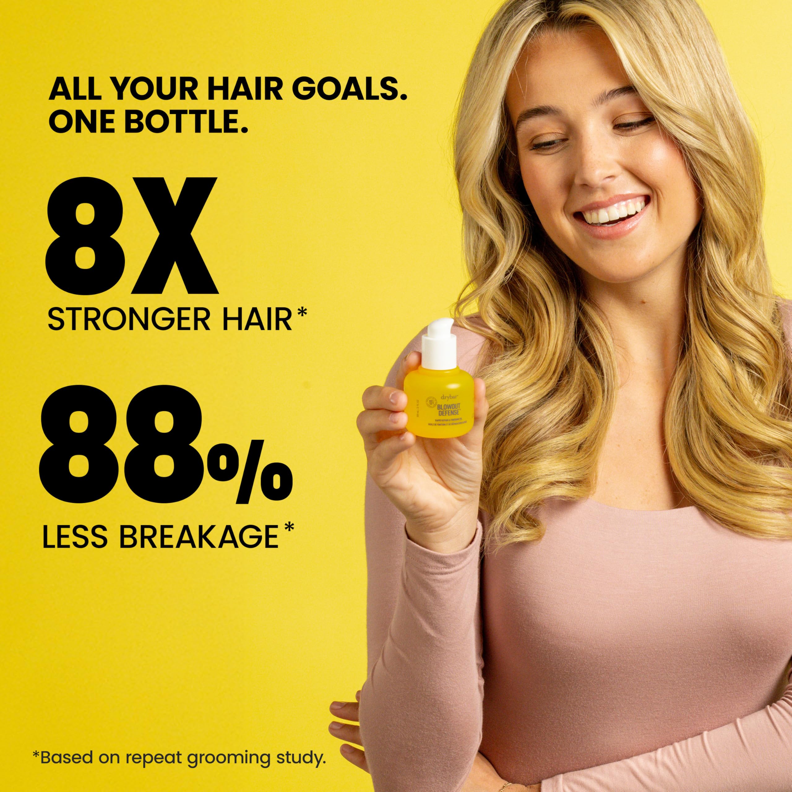 Drybar Blowout Defense Rapid Repair and Finishing Oil - Weightless Heat Protectant for Hair, Repairs Split Ends, Adds Shine for Long-Lasting Blowouts