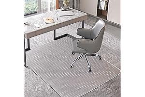30'' x 48'' Clear Plastic Mat for Under Office Chair on Carpeted Floors