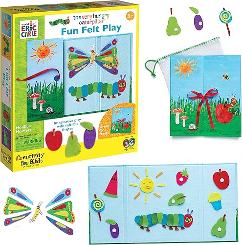 Creativity for Kids The Very Hungry Caterpillar Toy Divertido juego de fieltro Tablero ocupado para niños pequeños del mundo de Eric Carle libros