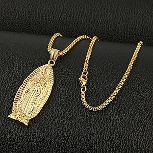 Amazon.com: HZMAN Stainless Steel Blessed Mother Mary - Our Lady