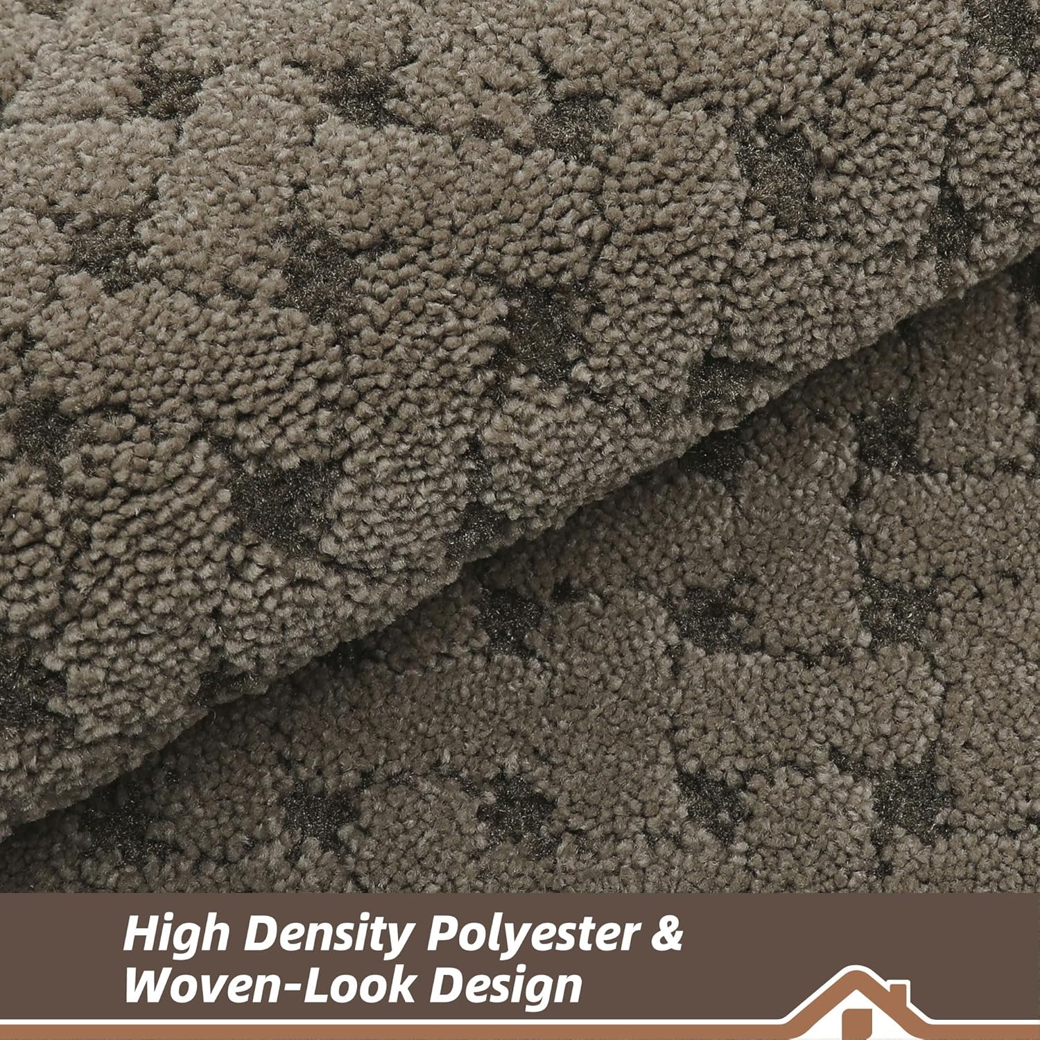 BEQHAUSE Dirt Trapper Door Mat Non-Slip Entryway Rugs Stain Resistant Absorbent Dog Doormats Woven-Look Washable Welcome Floor Doormat for Front Back Door, Dirty Wet Shoes & Paws, 24" x 36", Brown