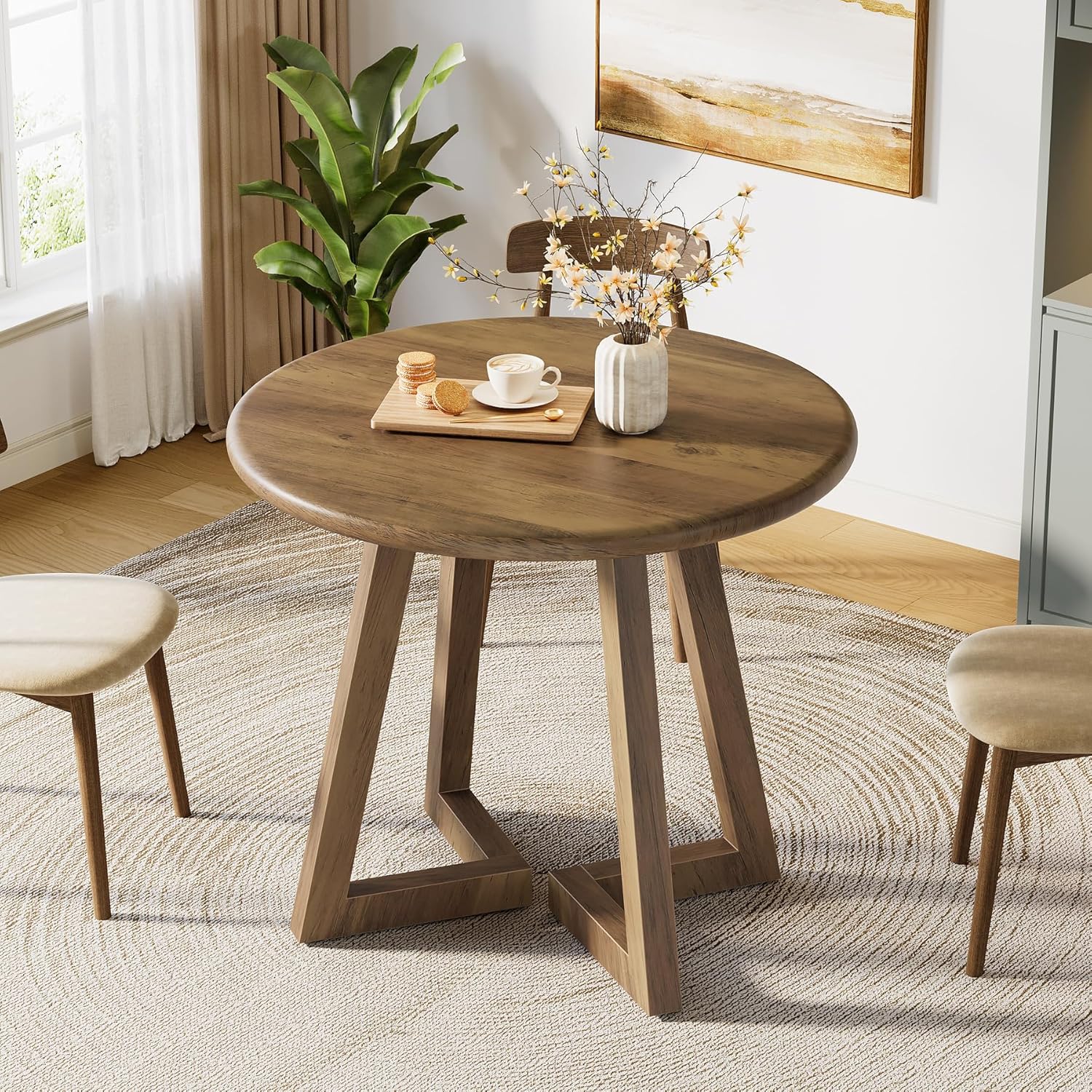 Amazon.com - Tribesigns Small Round Dining Table for 2-4 People, 31.5 ...