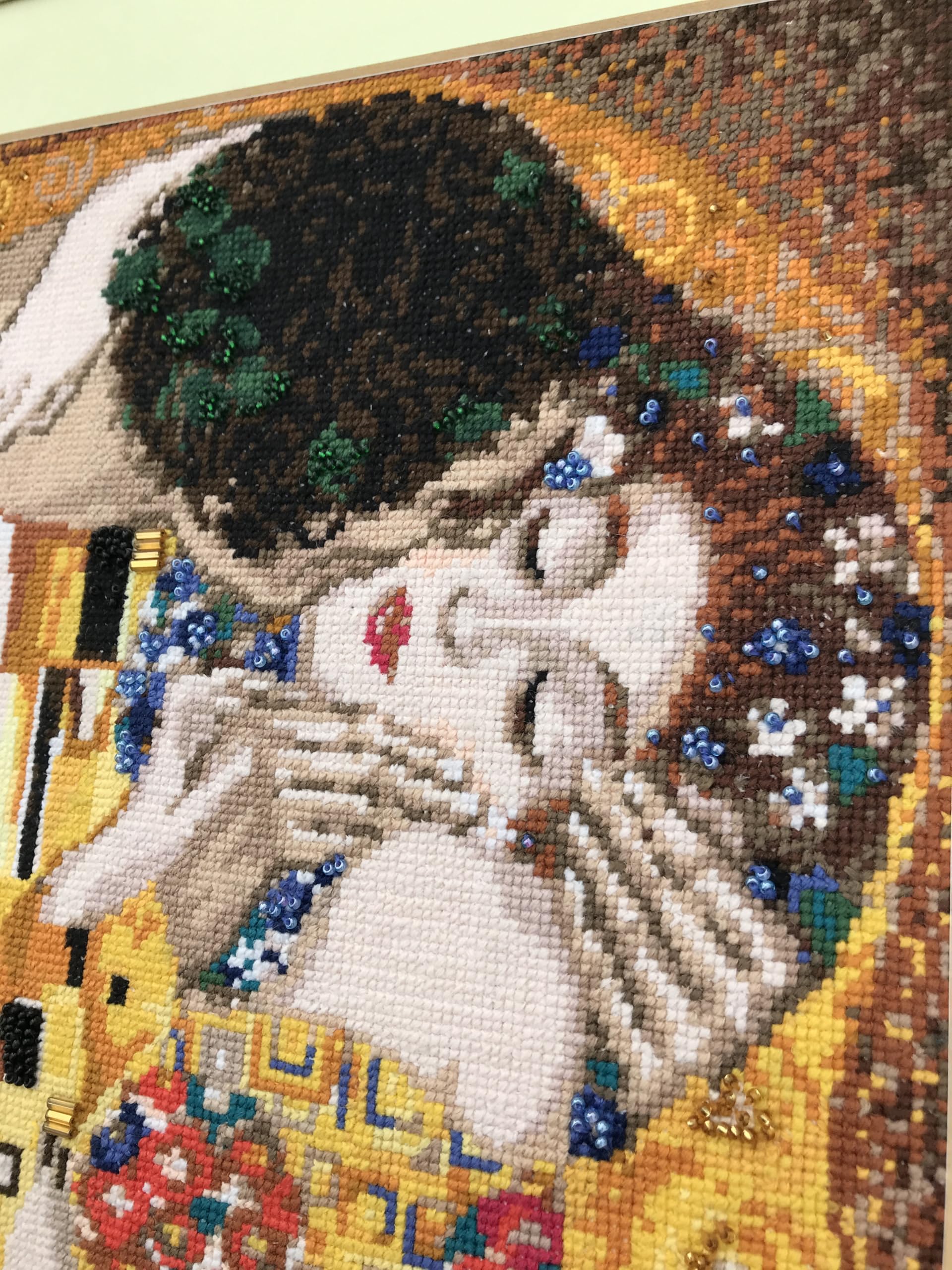 RIOLIS Counted Cross Stitch Kit 11.75"X13.75"-The Kiss/G.Klimt's Painting (14 Count)