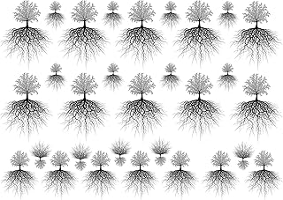 Rooted Tree of Life Black Fused Glass Decals