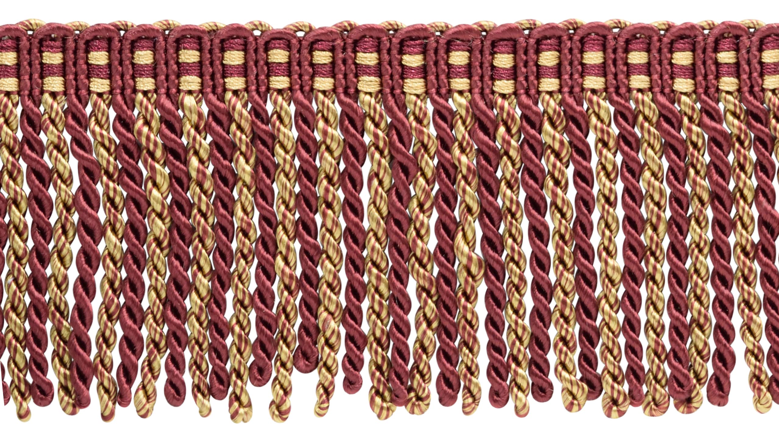 Frange cannetille bordeaux style DB3 pour customiser vos coussins