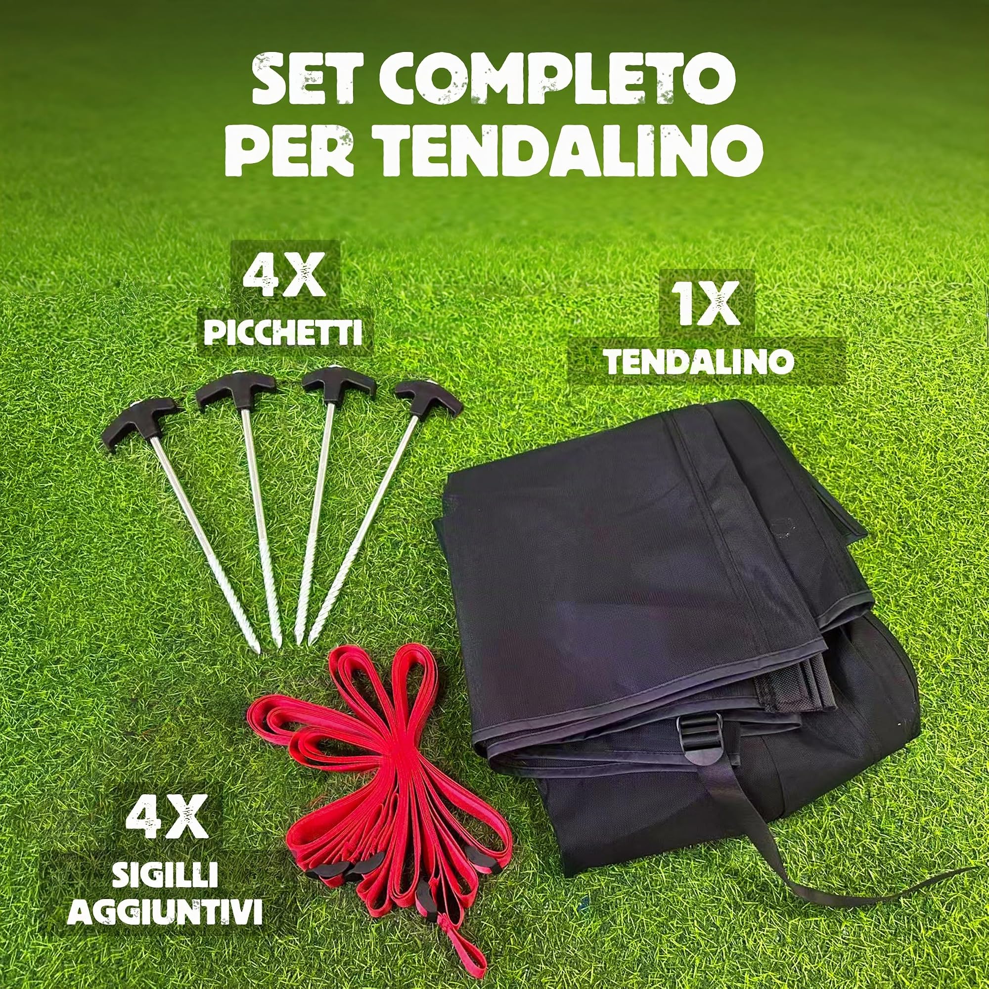 Tenda parasole 3,3 x 2,0 m con bordatura per tenda Thule Omnistor camper | Parasole universale per roulotte e camper, adatto per Thule Omnistor