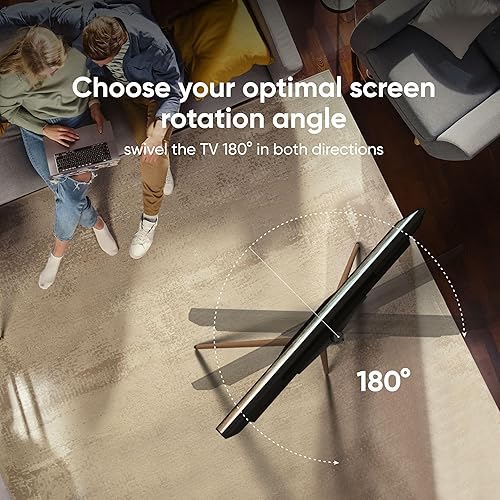 Miniatura 5 de ONKRON Soporte de TV con caballete para pantalla de 32 a 65 pulgadas de hasta 77 libras, soporte de TV de altura ajustable giratorio 360, VESA