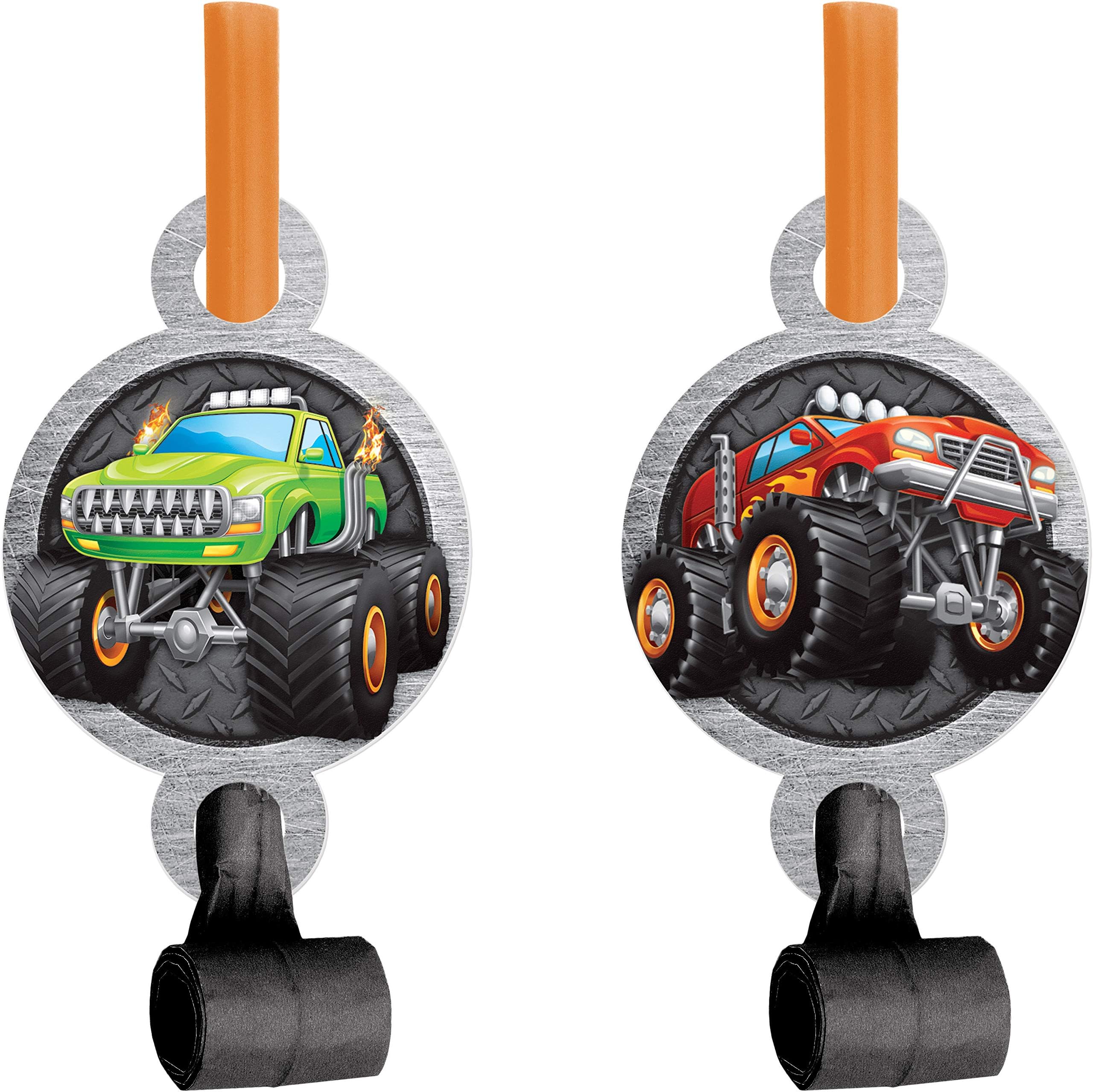Monster Truck Party Blowers, 24 ct
