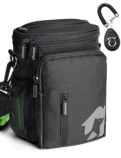 Gobeigo 8 Cup Dog Treat Pouch with Training Clicker(Full Black) - Amazon product rated Grade A