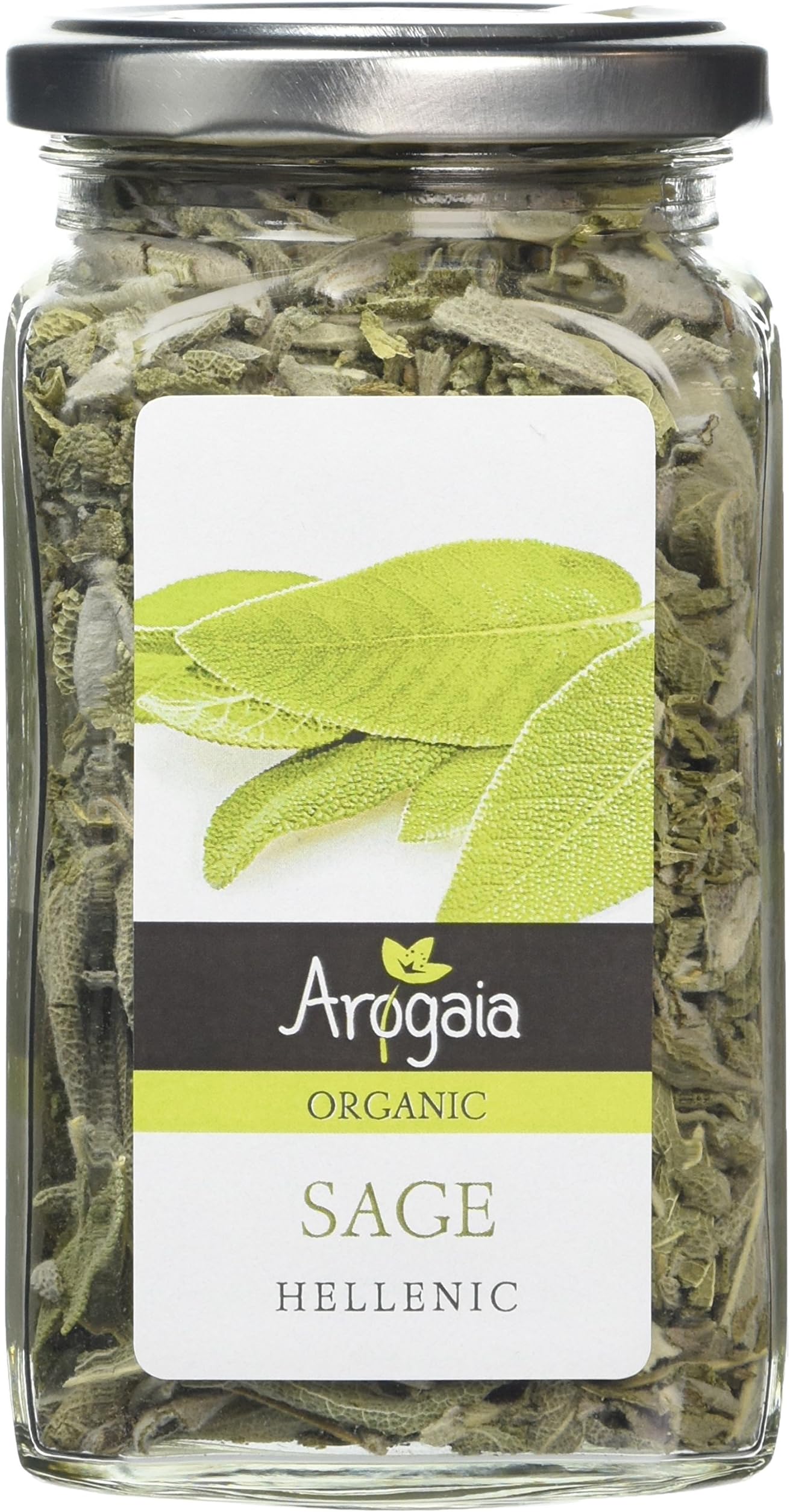 ArogaiaGreek Organic Sage, Pack of 2 x 40g (Total: 80g)
