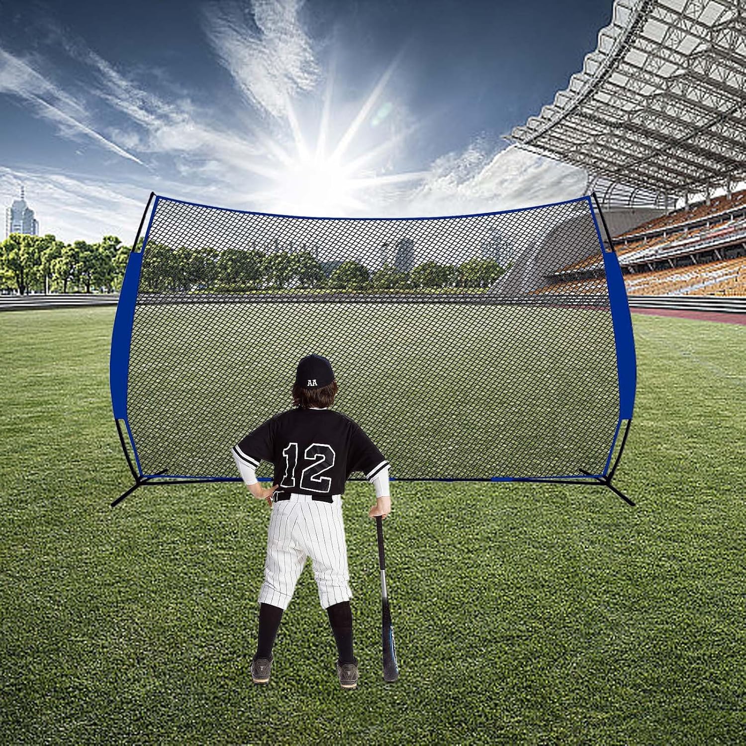 Kapler Sports Barrier Nets - 20x10FT Throwing Practice Nets for Baseball Soccer Golf Softball Lacrosse and More