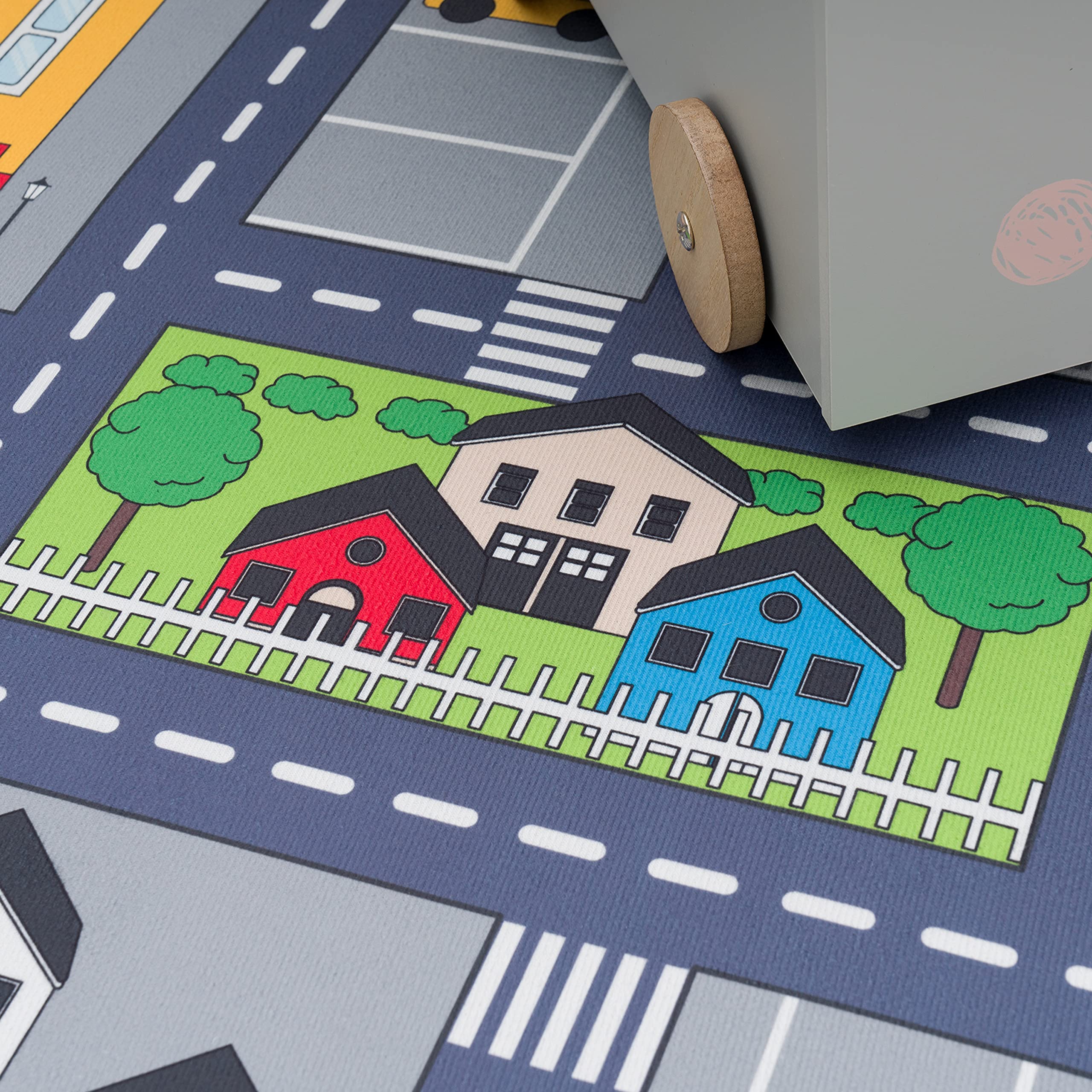 Paco Home Tapis De Jeu Chambre Enfant Gris Routes Filles Garçons, Dimension:160x220 cm, Couleur:Gris 2