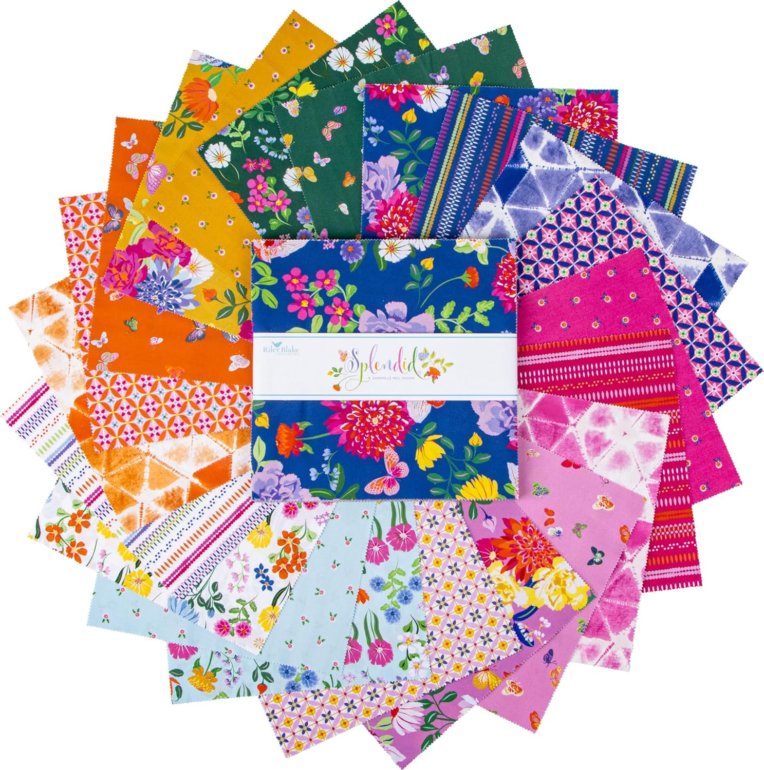 Gabrielle Neil Splendid 10" Stacker 42 10-inch Squares Layer Cake Riley Blake Designs 10-14310-42