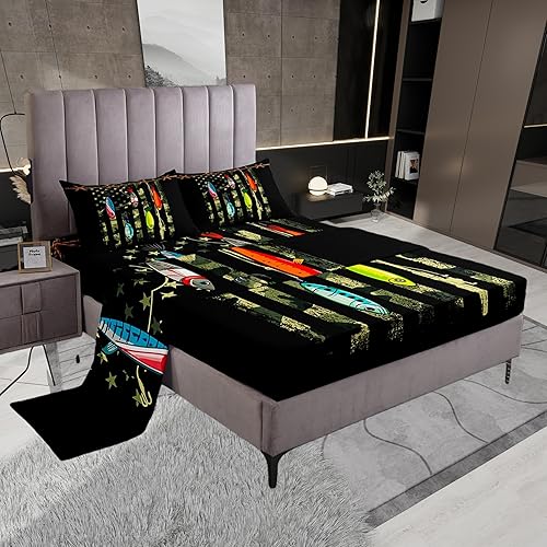 Miniatura 9 de Juego de sábanas retro floral de los 70 de tamaño individual, juego de decoración de cama con flores hippie y hojas con 1 sábana encimera y 1 sábana