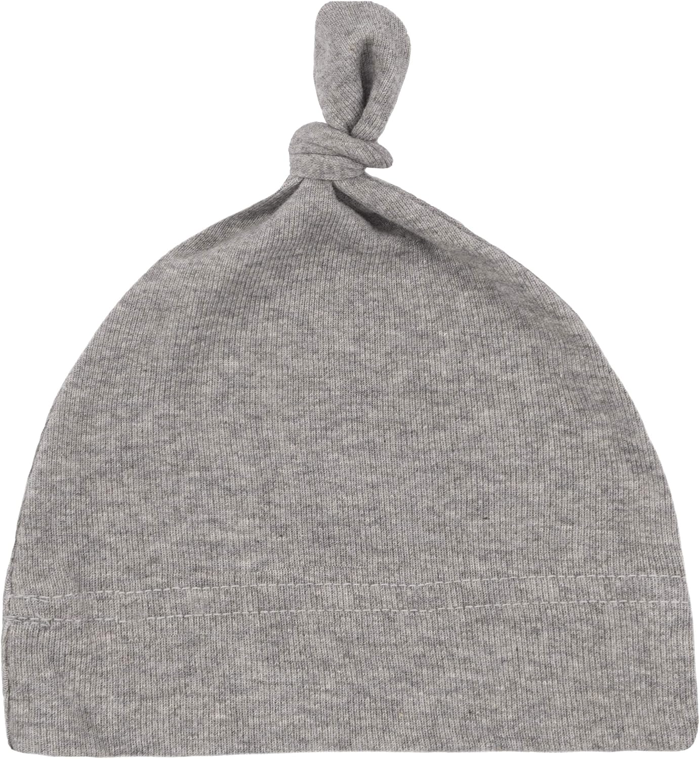 Soft Warm Baby Hats | Adjustable Top Knot Baby Beanie | Custom Baby Caps - 3PK Black/White/HthrGrey CA55