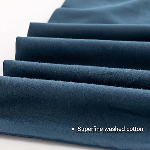 Miniatura 2 de HeimenAogo Juego de funda de edredón de algodón egipcio de 600 hilos, tamaño Queen, ultra suave y transpirable, con cierre de cremallera, funda de