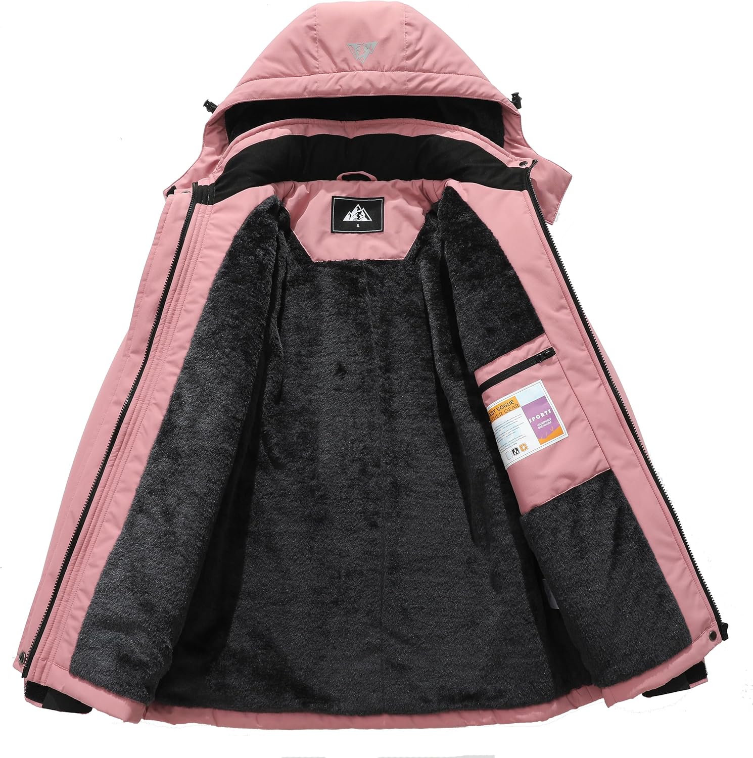 DDQLADY Women's Ski Coat Waterproof Cold-Season Jacket Snowboarding Raincoat Hooded Windproof Outerwear - Image 5