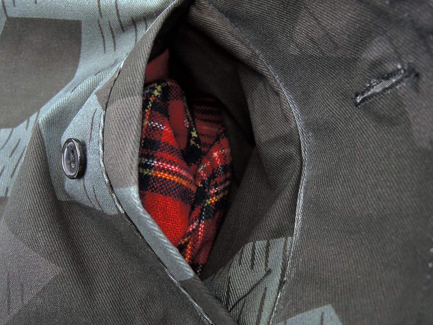 Spirit of England Mens Classic Harrington Style Jacket Knightsbridge Splinter Camouflage Tartan Lined