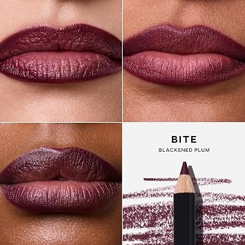 Saie Lip Liner 101 - Lip Pencil Made with a Creamy, Soft Matte Formula for a Naturally Framed or Fully Filled Look - Supercharged with Shea Butter & Jojoba Oil - Bite (.05 oz)