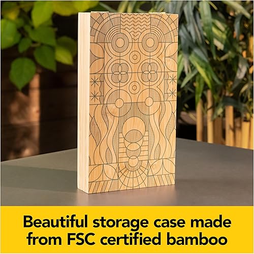 Miniatura 4 de Mindful Classics, juego de mesa Mancala hecho de bambú y plástico reciclado para el Día de la Tierra, productos ecológicos para adultos y niños a