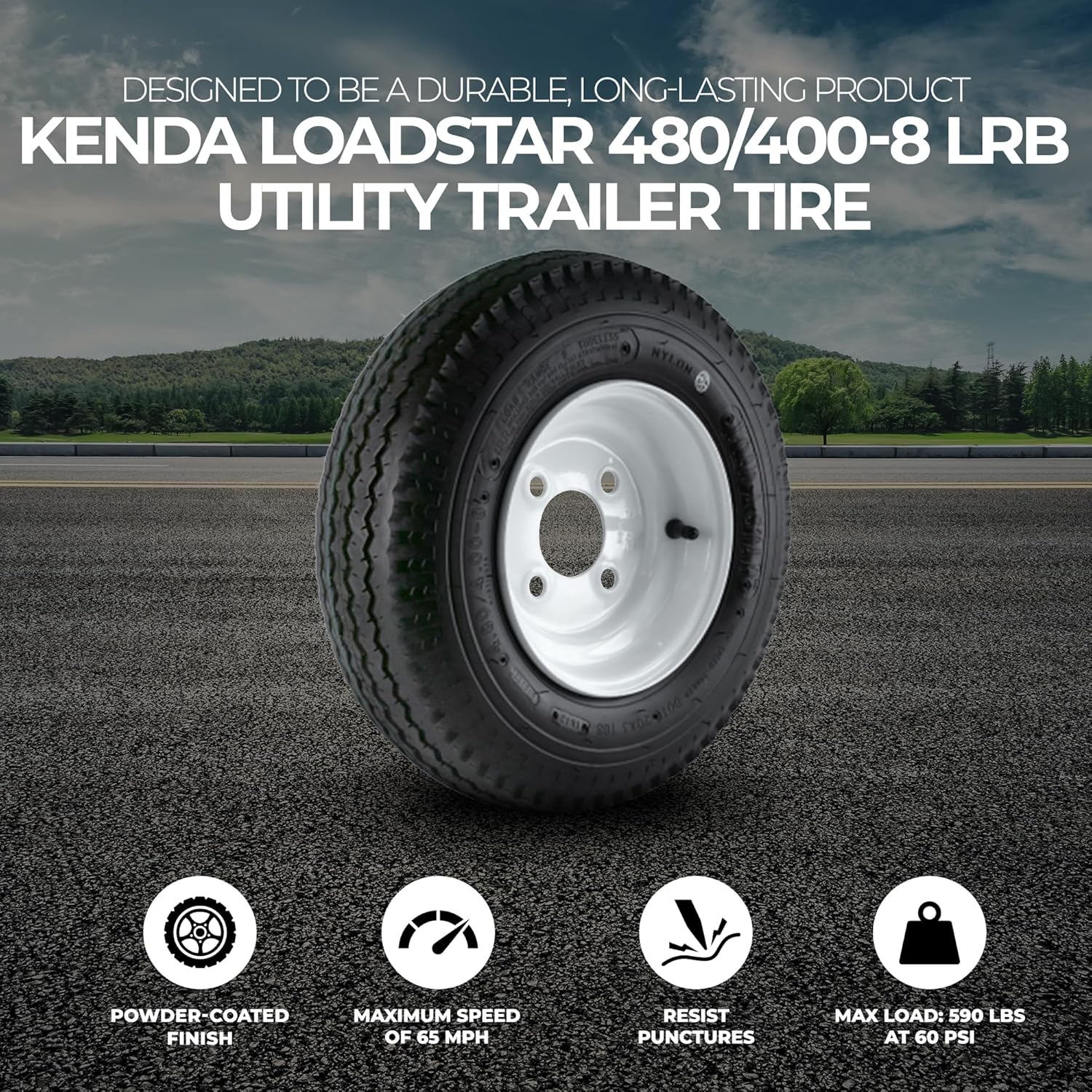 Martin Wheel DM408B-4I 480x8 Lr-B W/4 Hole Whl