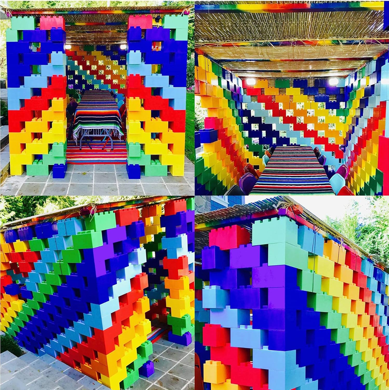 EverBlock Single Color Combo Pack | Giant Building Blocks | Easy to Connect & Reuse | Indoor & Outdoor Use | Build Displays & Structures | Multicolored