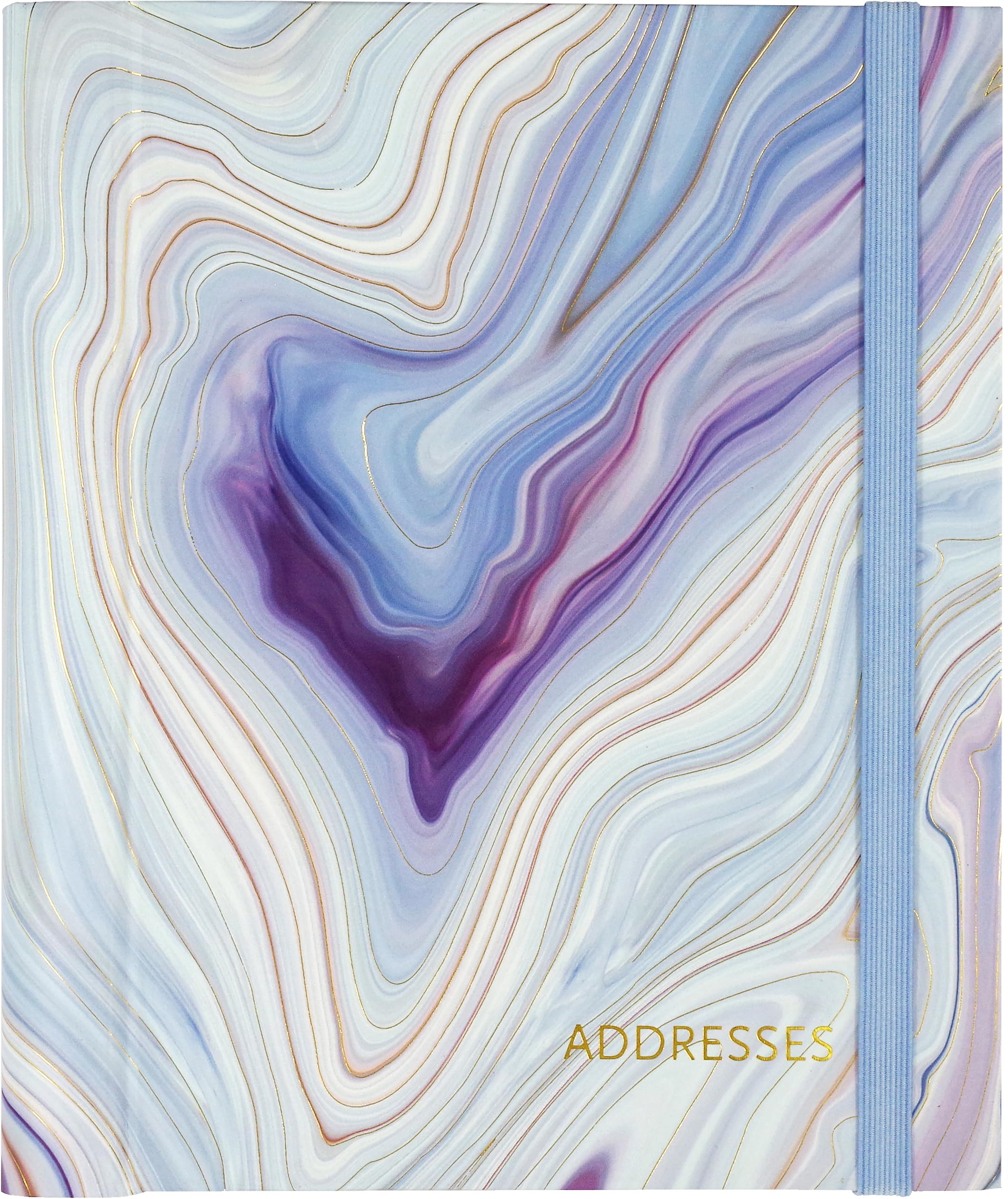 Blue Agate Large Address Book Hardcover – May 1, 2019