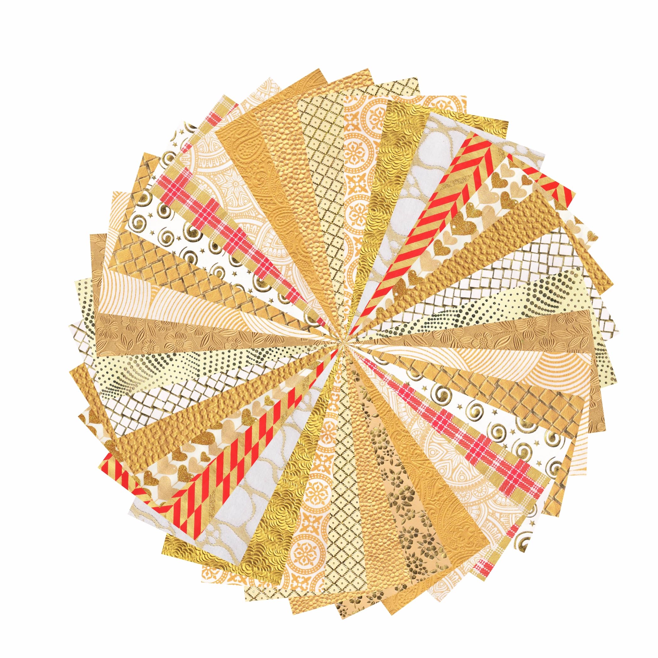 Paperhues Golden Aura Scrapbook Paper 21,6 x 27,9 cm, 36 fogli