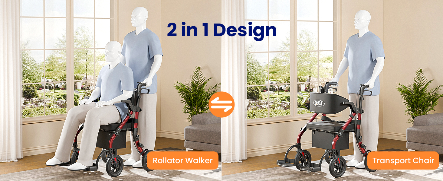 Amazon.com: VOCIC Walkers for Seniors Z59, 2 in 1 Walker